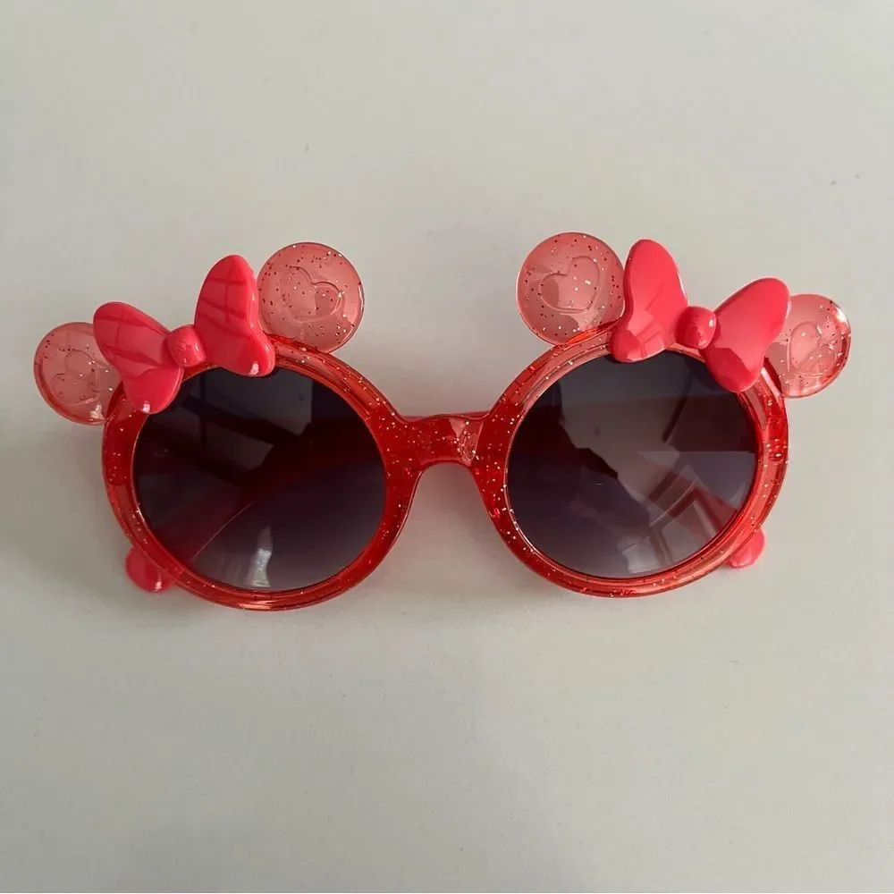 Red Disney kids Crystal Bow Sunglasses